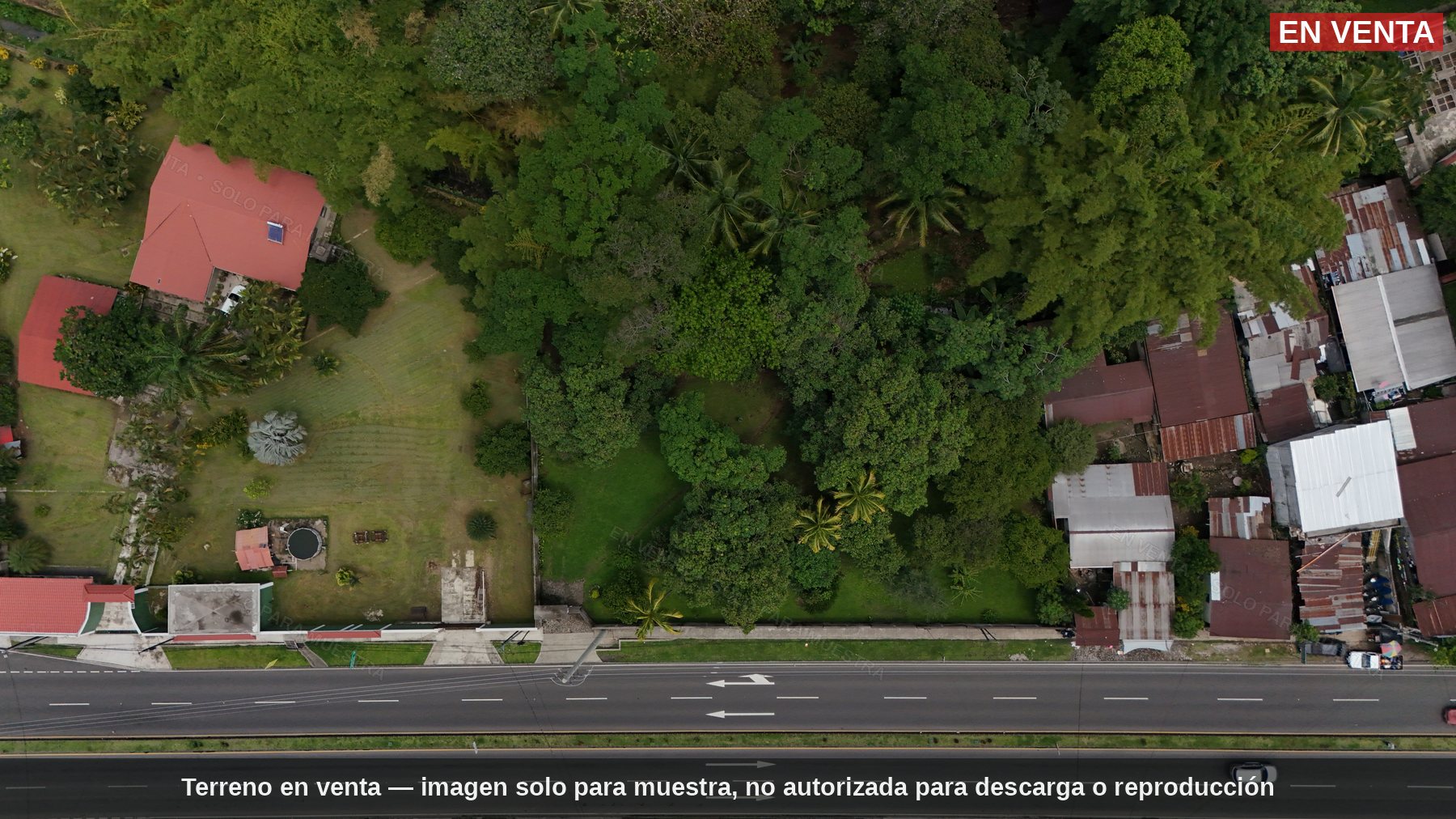Vista aérea del lote