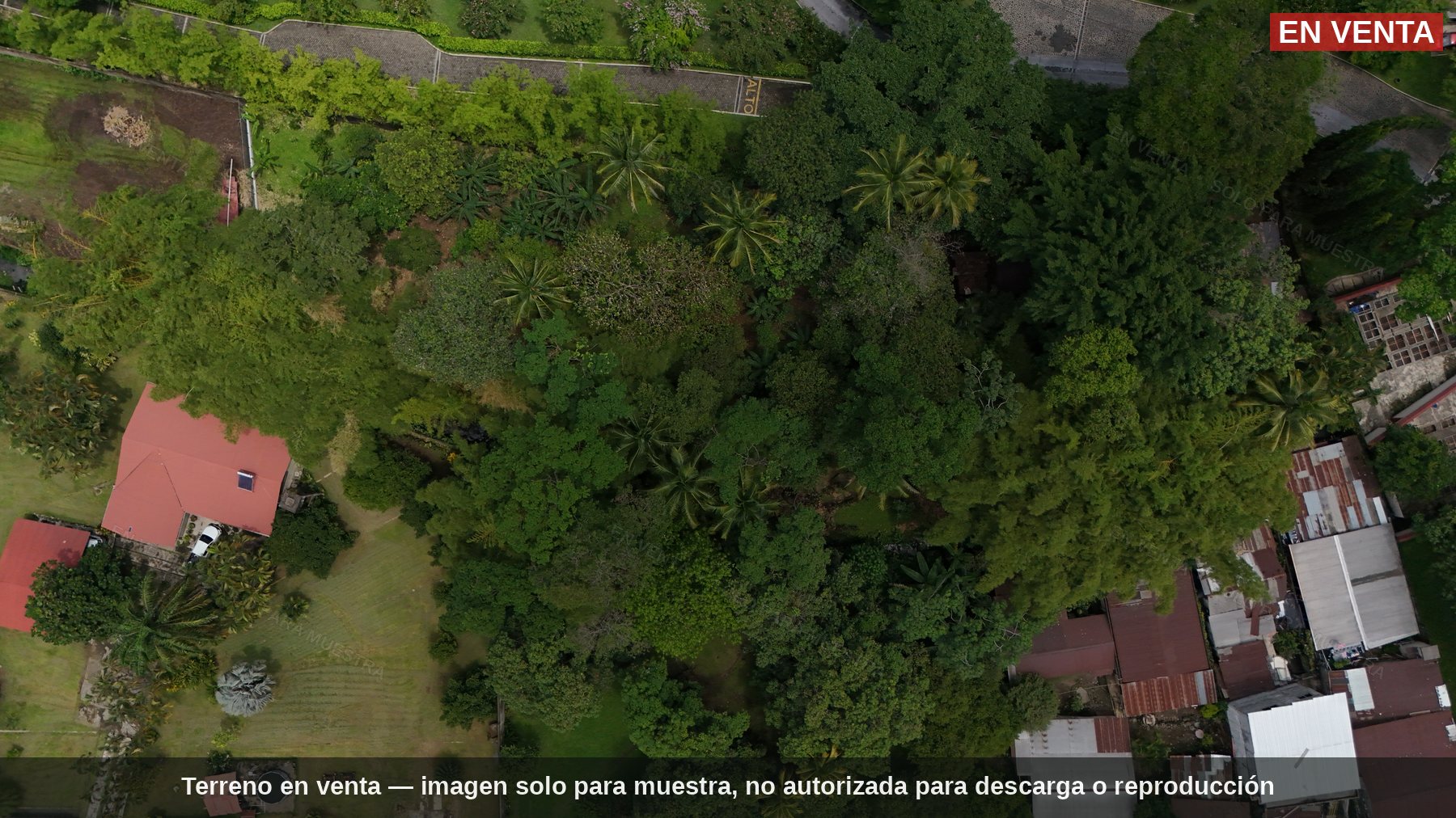 Vista aérea del terreno