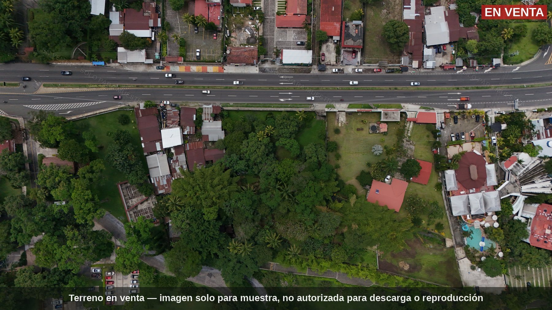 Vista aérea del terreno