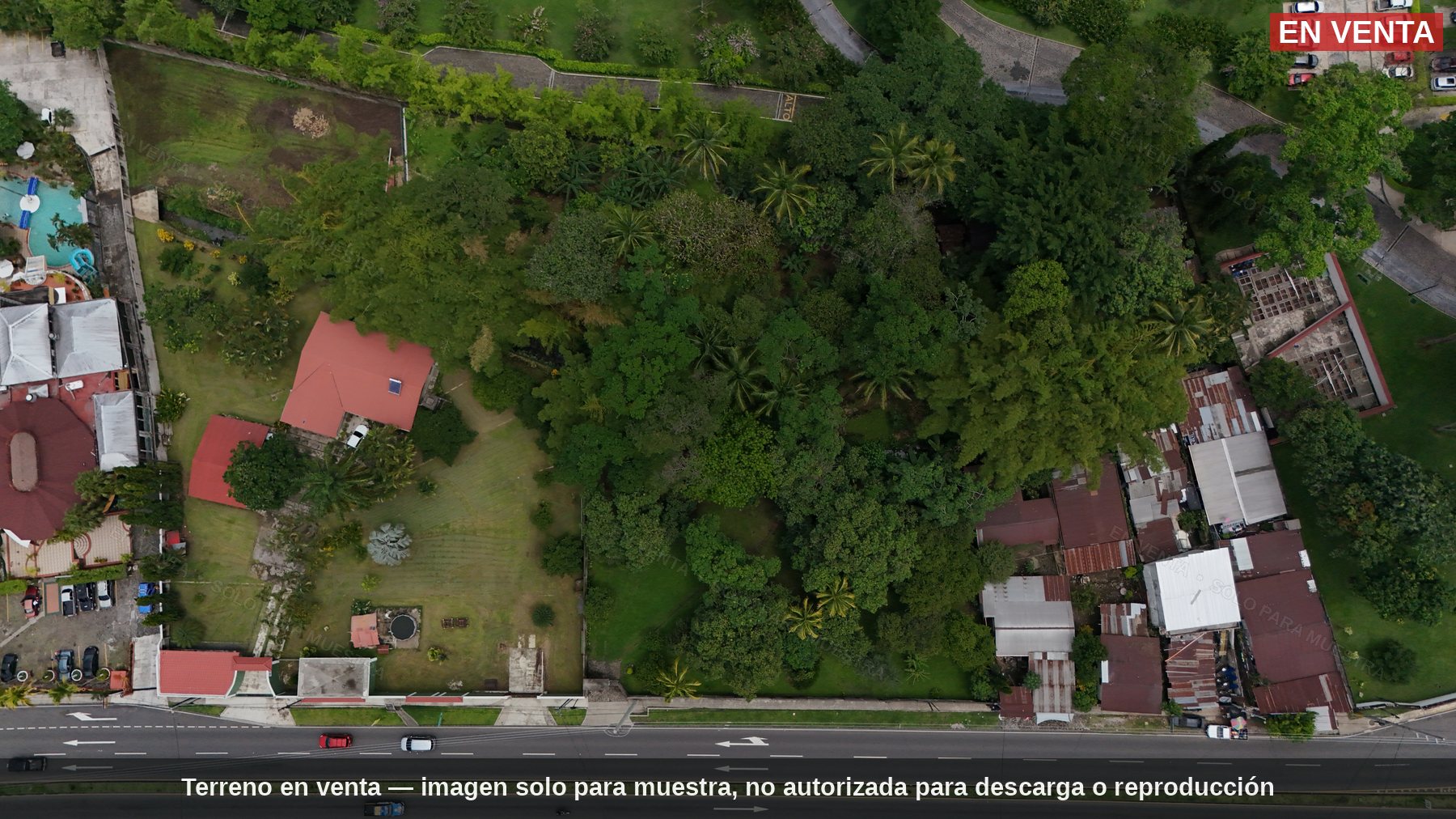 Vista aérea del terreno